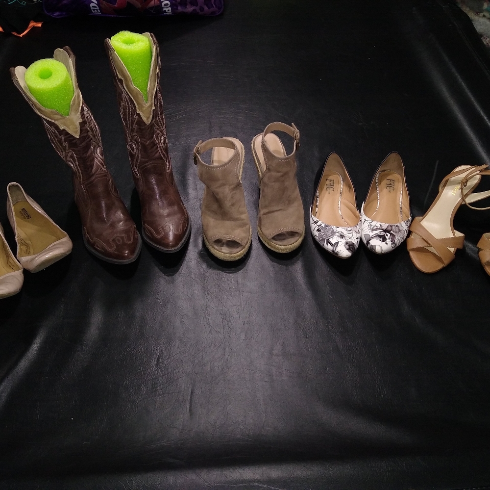 Women's Shoe & Cowboy Boots lot 6.5 & 7 Nine West